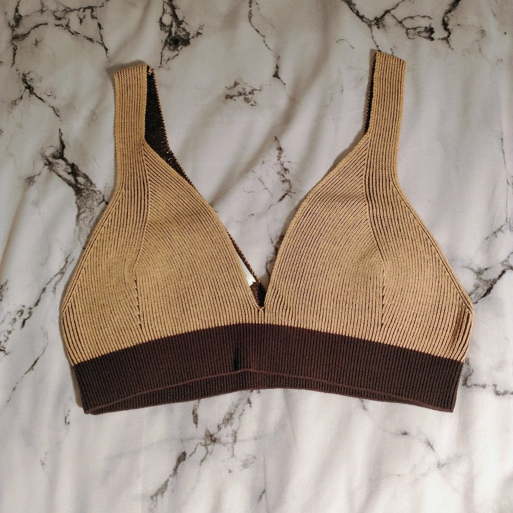 Live the Process Plaited Bra in Mission Fruit Ginger Root, XL, never worn NWOT